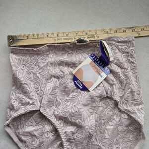 Vassarette Vintage Mocha Lace Panties Full Coverage Sz XL